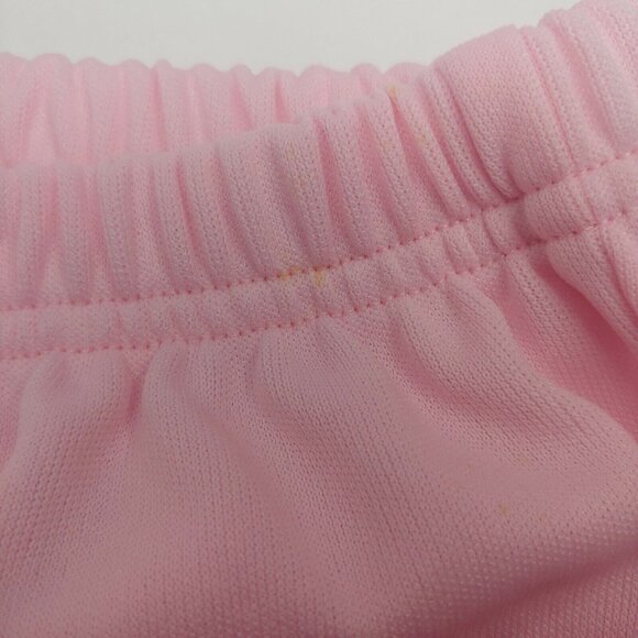 Vintage Haband For Her Medium Shirt Short Set Outfit Light Pink Floral Polyester - Picture 5 of 9